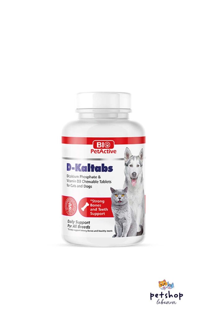 BioPetActive - D-Kaltabs Calcium Tablet for Cats and Dogs 126g -from-PetShopLebanon.Com-The-best-online-pet-shop-in-Lebanon
