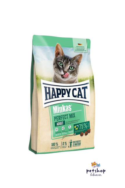 best Cat food in Lebanon Happy Cat– Minkas Perfect Mix Poultry , Fish & Lamb From Pet Shop Lebanon