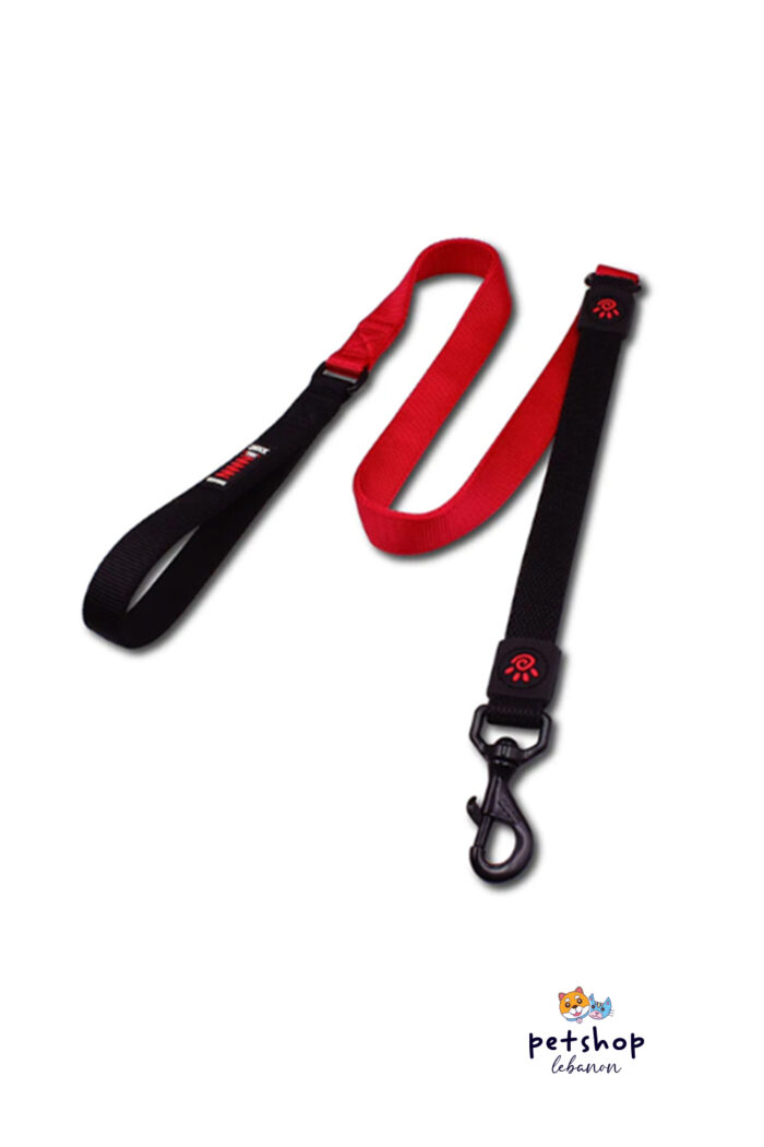 Doco - 4ft Shock Absorbing BUNGEE Nylon Dog Leash Red -dogs-from-PetShopLebanon.Com-the-best-Online-Pet-Shop-in-Lebanon