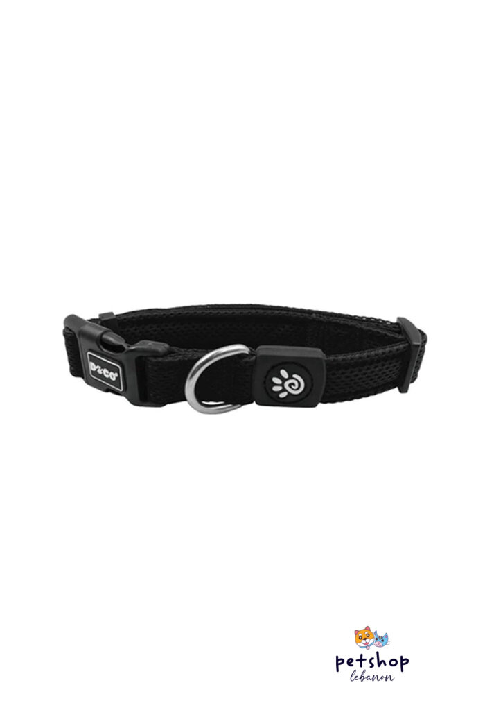 Doco - Puffy Mesh Dog Collar Black -dogs-from-PetShopLebanon.Com-the-best-Online-Pet-Shop-in-Lebanon