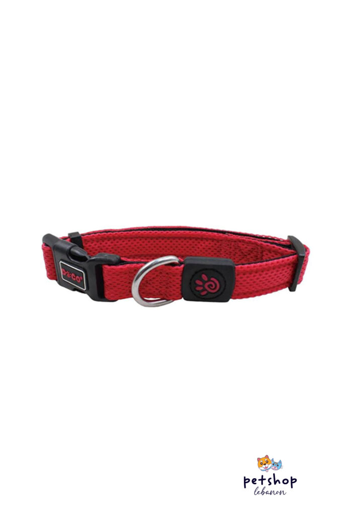 Doco - Puffy Mesh Dog Collar Pink-dogs-from-PetShopLebanon.Com-the-best-Online-Pet-Shop-in-Lebanon