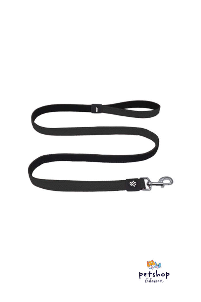 Doco - Puffy Mesh Leash Black -dogs-from-PetShopLebanon.Com-the-best-Online-Pet-Shop-in-Lebanon