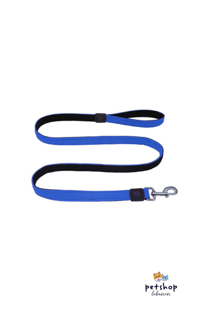 Doco - Puffy Mesh Leash Blue -dogs-from-PetShopLebanon.Com-the-best-Online-Pet-Shop-in-Lebanon