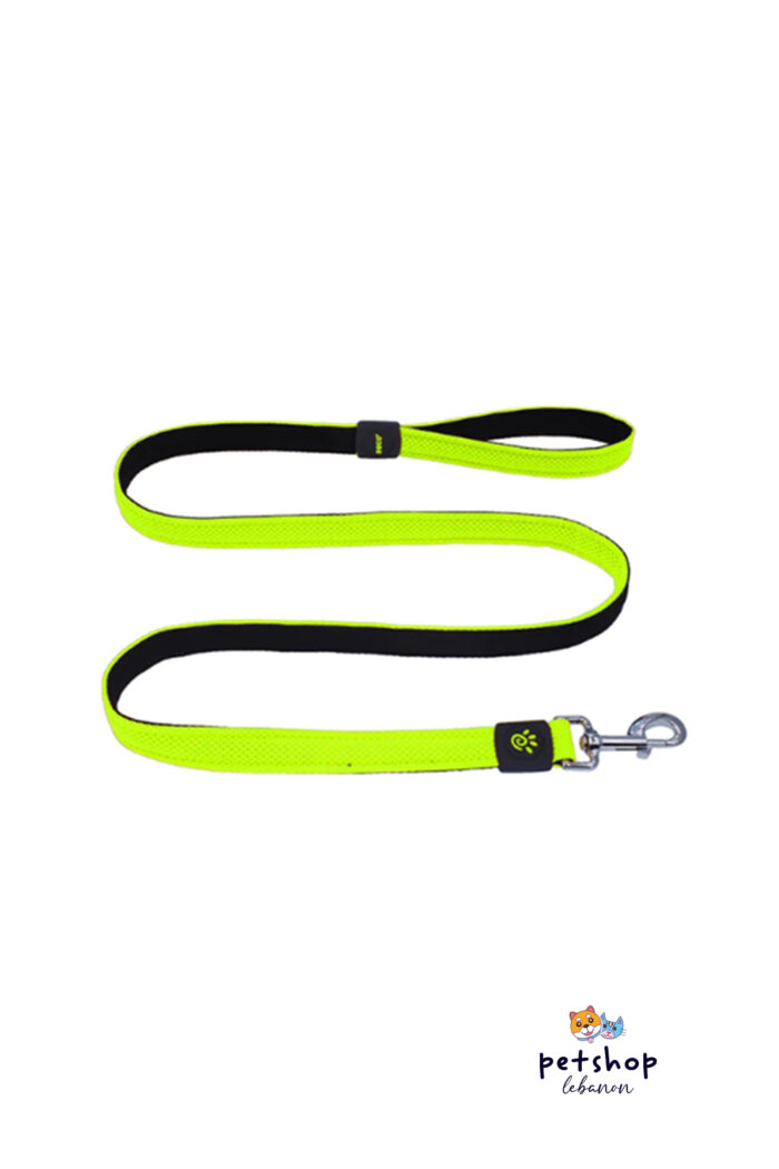 Doco - Puffy Mesh Leash Lime -dogs-from-PetShopLebanon.Com-the-best-Online-Pet-Shop-in-Lebanon