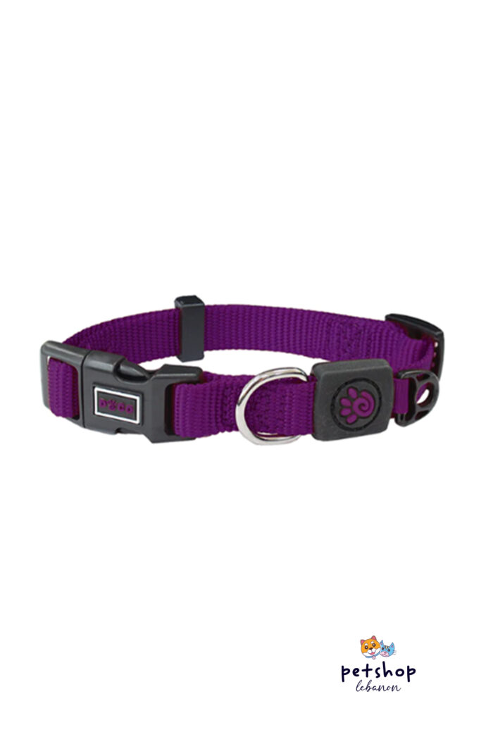 Doco - Signature Nylon Dog Collar - Purple -dogs-from-PetShopLebanon.Com-the-best-Online-Pet-Shop-in-Lebanon