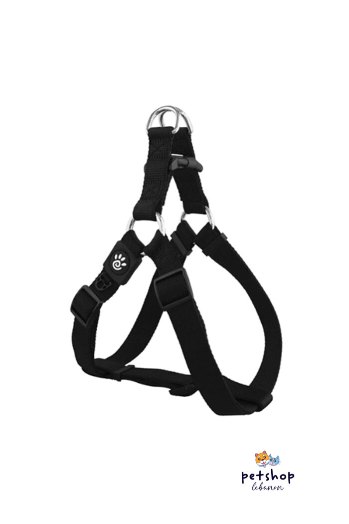 Doco - Signature Nylon Step in Dog Harness - Black -dogs-from-PetShopLebanon.Com-the-best-Online-Pet-Shop-in-Lebanon