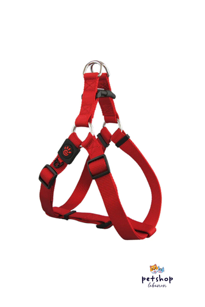 Doco - Signature Nylon Step in Dog Harness - Red -dogs-from-PetShopLebanon.Com-the-best-Online-Pet-Shop-in-Lebanon