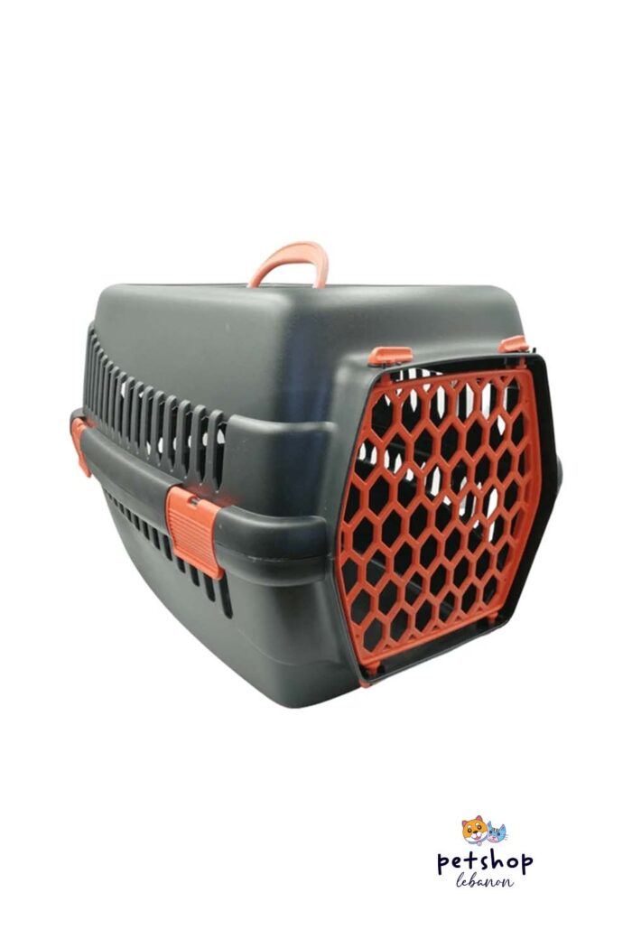 Senyayla - Pet Carrier Black - Orange Door -Pet Supplies Plastic Products -from-PetShopLebanon.Com-the-best-Online-Pet-Shop-in-Lebanon