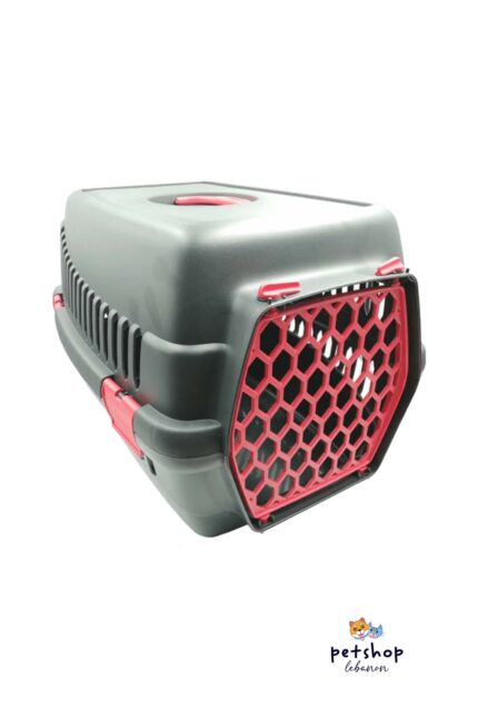 Senyayla - Pet Carrier Black - Red Door -Pet Supplies Plastic Products -from-PetShopLebanon.Com-the-best-Online-Pet-Shop-in-Lebanon