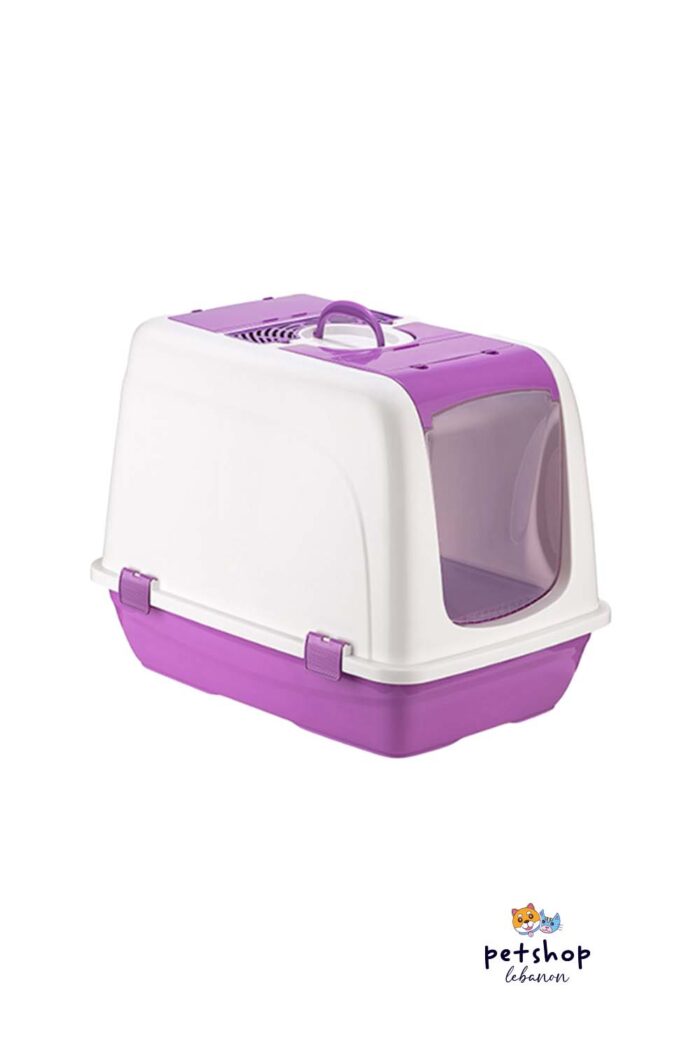 Senyayla - Senyayla – Enclosed Cat Toilet Large - Purple -Pet Supplies Plastic Products -from-PetShopLebanon.Com-the-best-Online-Pet-Shop-in-Lebanon