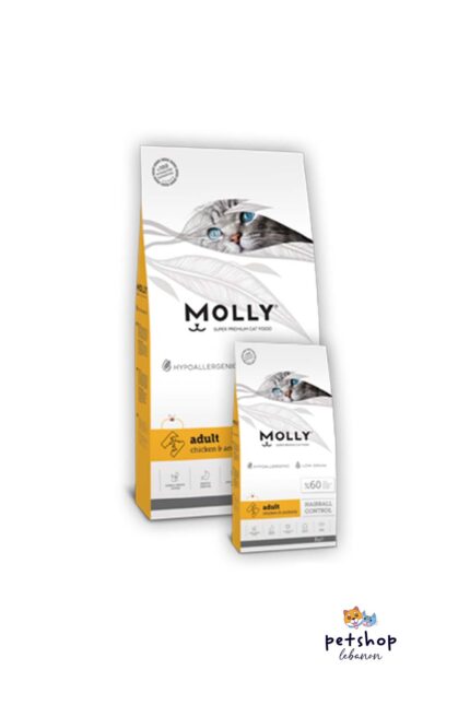 Molly- Adult Hairball Control Chicken & Anchovy 2KG -from-PetShopLebanon.Com-The-best-online-pet-shop-in-Lebanon