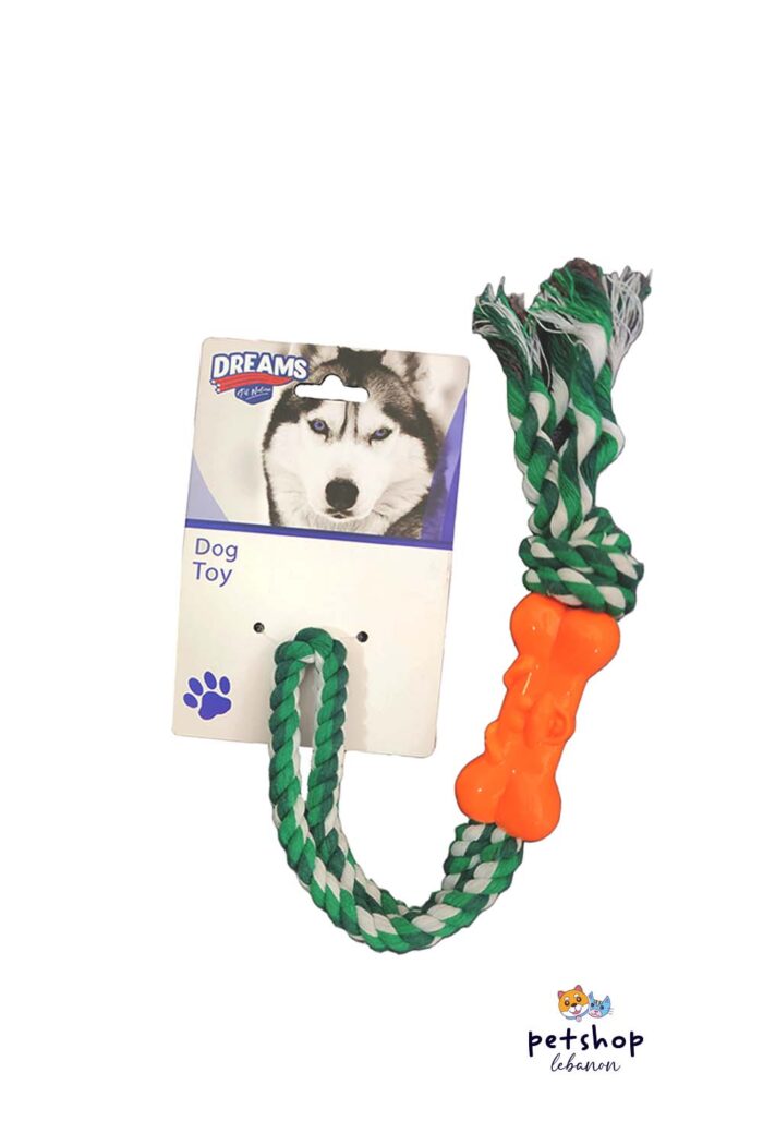 Dreams - Puppy Toy Handle With Bone -dogs-from-PetShopLebanon.Com-the-best-Online-Pet-Shop-in-Lebanon