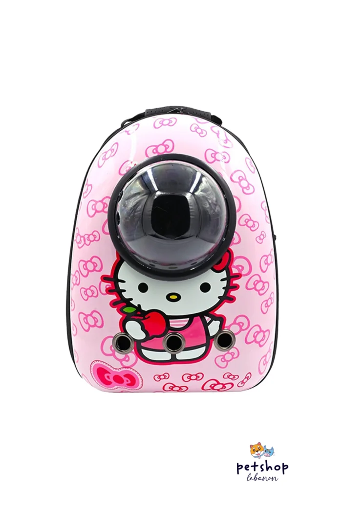 Pink hello kitty cat backpack carrier - Comfortable and adjustable carrier for outdoor adventures - from PetShopLebanon.com the best online pet shop in Lebanon