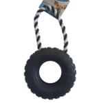 Trixie tire on a rope natural rubber 15x31cm - dog toy - chew toy - tire toy - from PetShopLebanom.com - the best pet shop in Lebanon