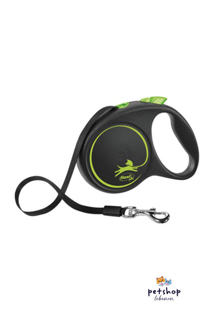 Trixie-Flexi-black-tape-leash-Green-L-5m-the-best-for-dogs-in-Lebanon-From-PetShopLebanon.Com-the-best-online-pet-shop-in-Lebanon