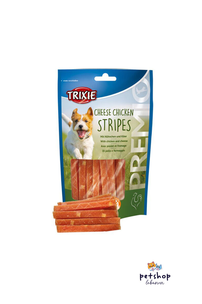 Trixie- PREMIO Cheese Chicken Stripes, 100 g -dogs-from-PetShopLebanon.Com-the-best-Online-Pet-Shop-in-Lebanon