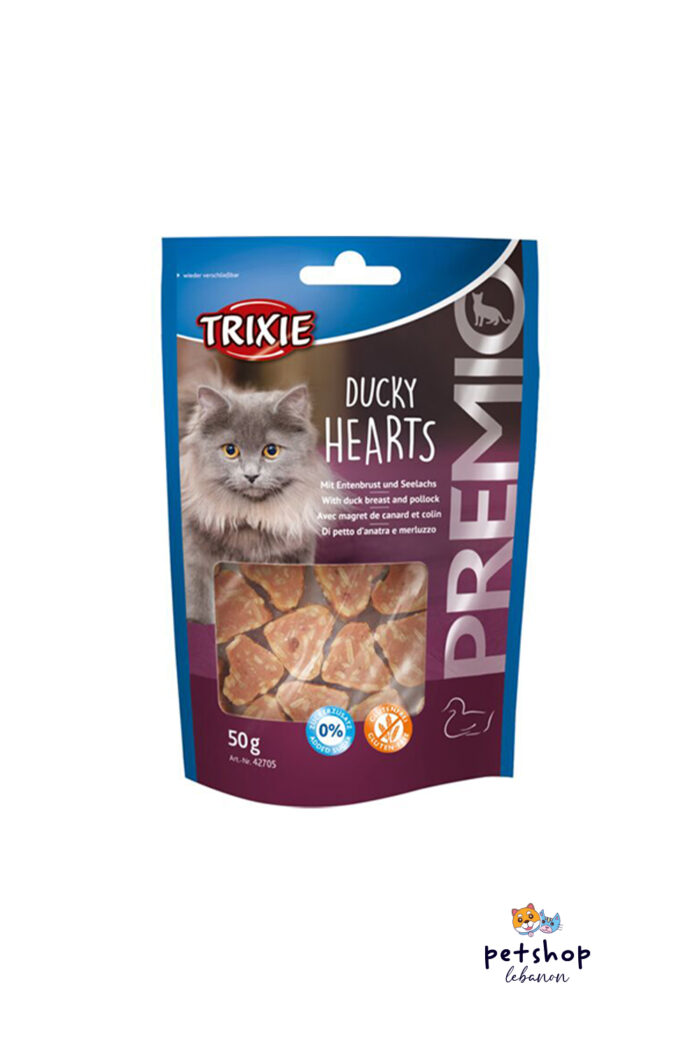 Trixie- PREMIO Ducky Hearts - 50 g -cats-from-PetShopLebanon.Com-the-best-Online-Pet-Shop-in-Lebanon