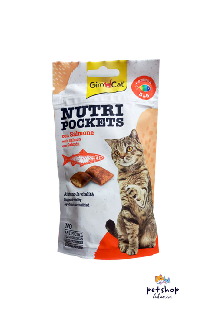 Gim Cat - Nutri Pockets With Salamon - from PetShopLebanon.Com the best online pet shop in Lebanon
