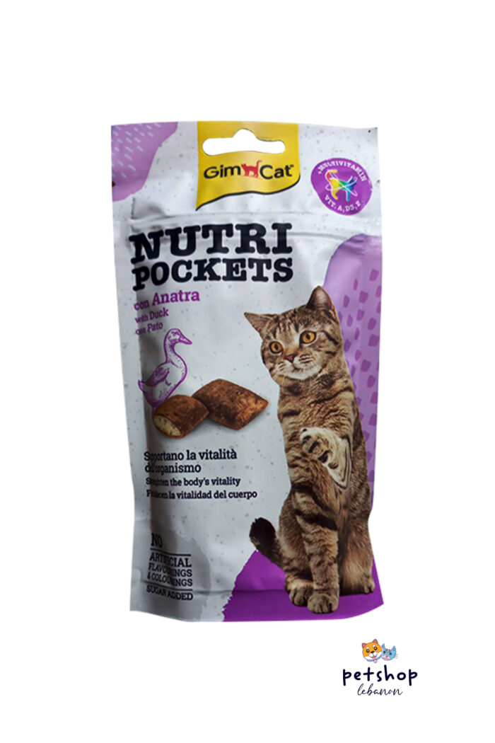 Gim Cat - Nutri Pockets With duck 60G 12pcs - from PetShopLebanon.Com the best online pet shop in Lebanon