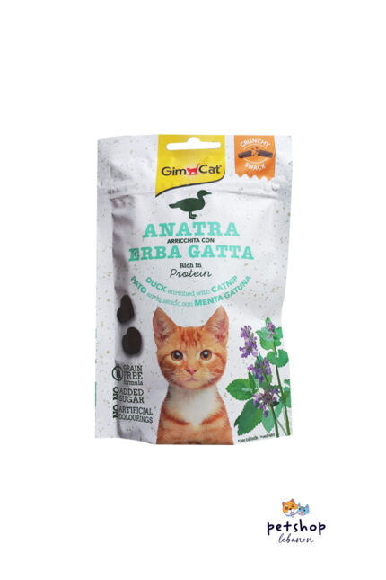 GimCat - Crunchy Duck and Catnip 50g - from PetShopLebanon.Com the best online pet shop in Lebanon