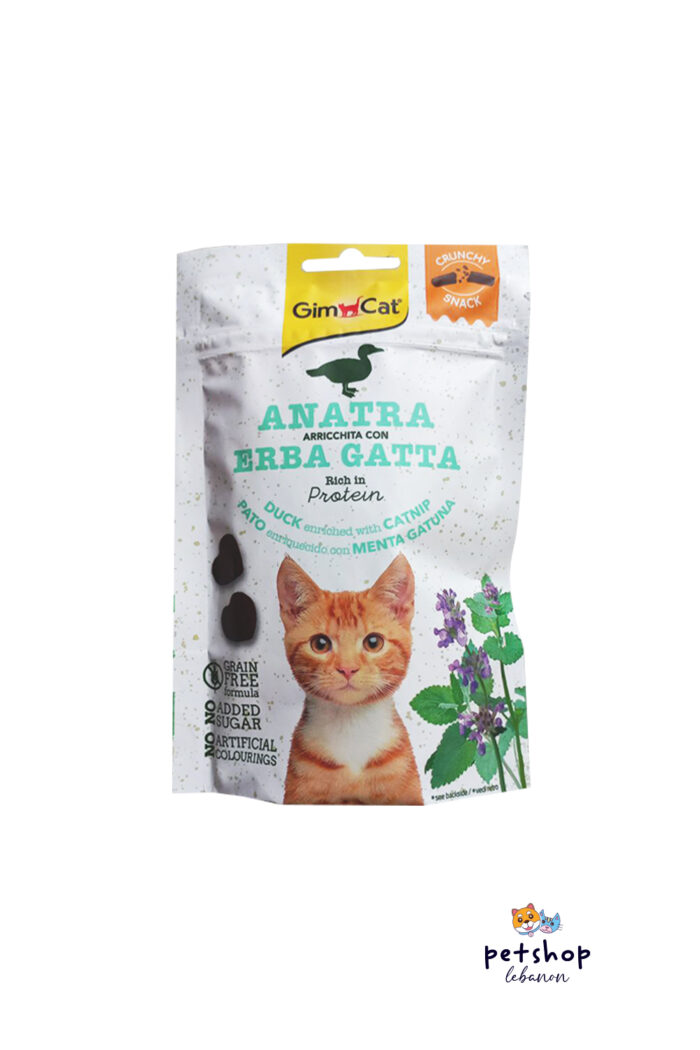 GimCat - Crunchy Duck and Catnip 50g - from PetShopLebanon.Com the best online pet shop in Lebanon