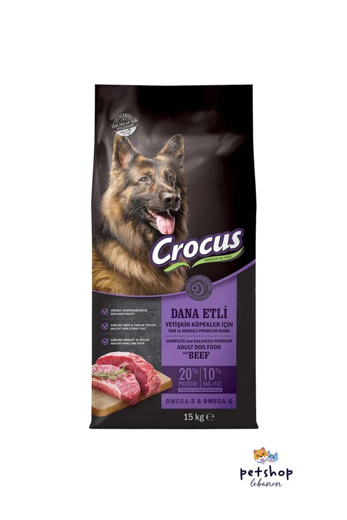 Crocus -Adlut Dog beef and rice 15kg -dogs-from-PetShopLebanon.Com-the-best-Online-Pet-Shop-in-Lebanon