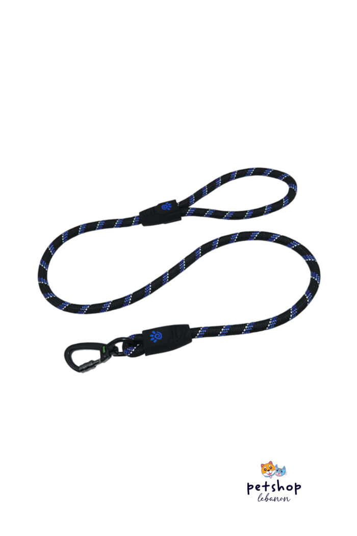 Doco - Reflective Rope Leash Blue -dogs-from-PetShopLebanon.Com-the-best-Online-Pet-Shop-in-Lebanon