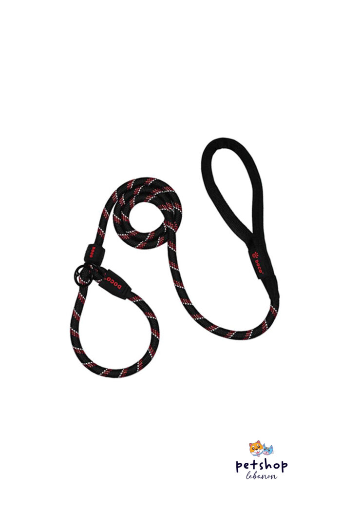 Doco - Reflective Rope Leash w Soft handle Red -dogs-from-PetShopLebanon.Com-the-best-Online-Pet-Shop-in-Lebanon