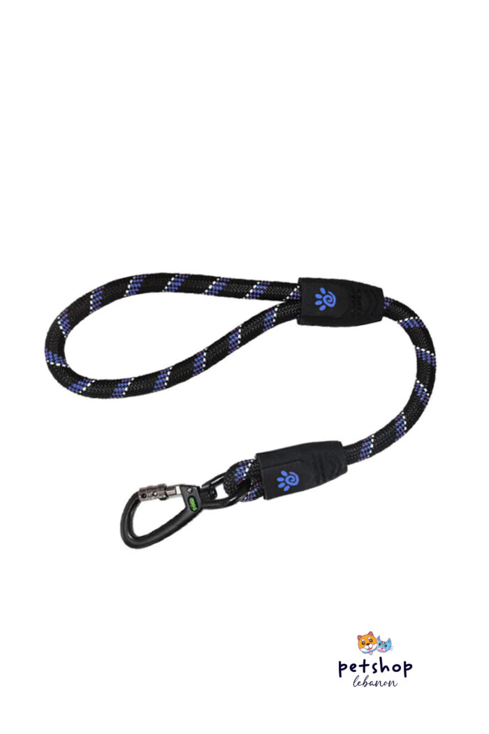 Doco - reflective Traffic Dod leash 20 inch - Black size L - Blue -dogs-from-PetShopLebanon.Com-the-best-Online-Pet-Shop-in-Lebanon