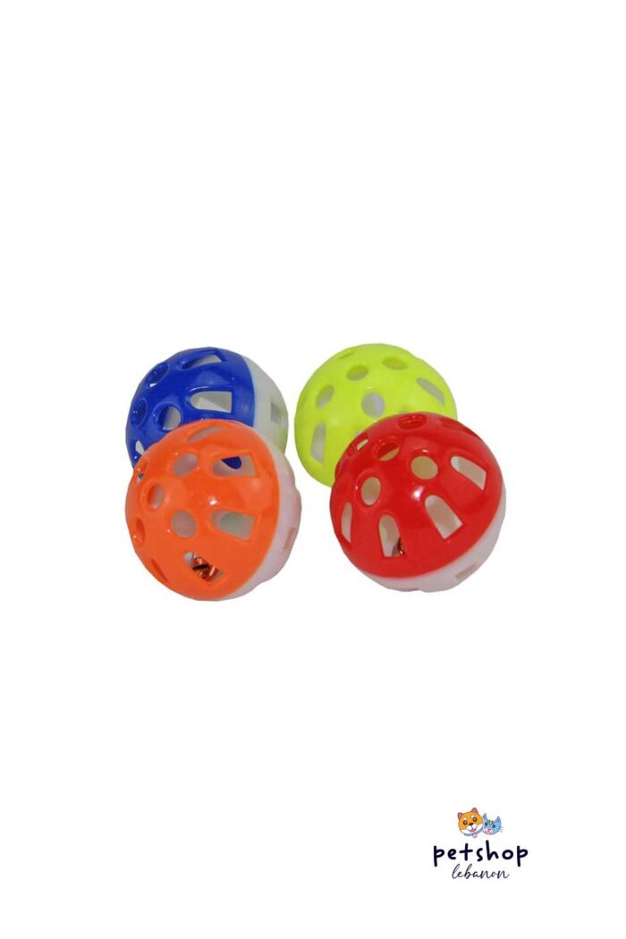 PetSociety - 4P-Cat Toy - 4 Colorful plastic balls -cats-from-PetShopLebanon.Com-the-best-Online-Pet-Shop-in-Lebanon