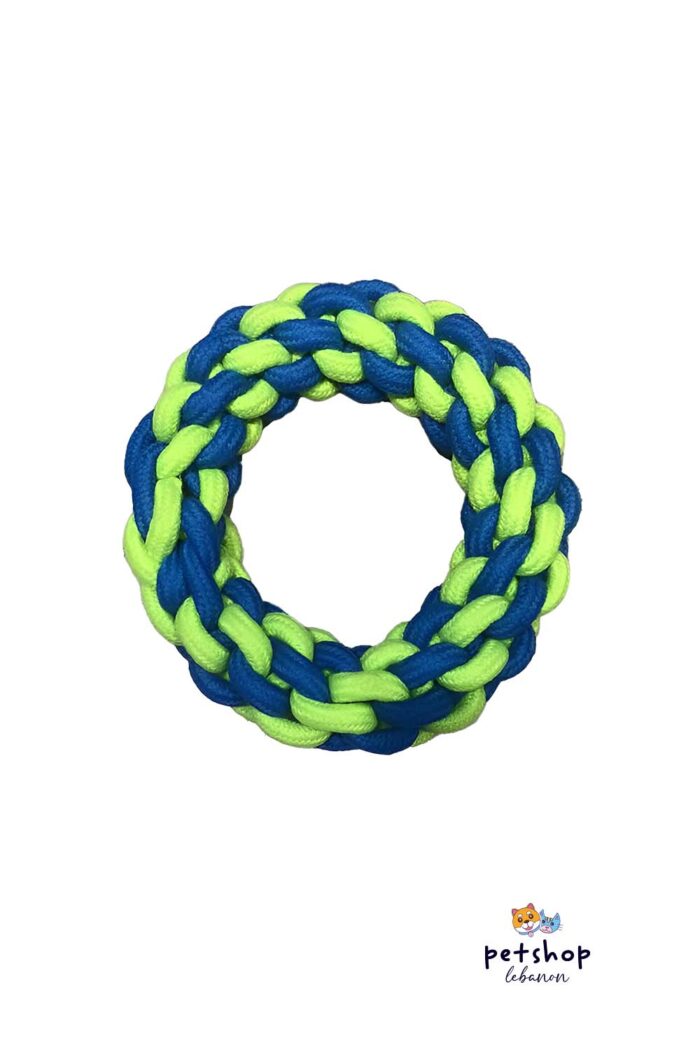 PetSociety -4P-Dog Toy Cotton Knotted Rope Ring 20cm -dogs-from-PetShopLebanon.Com-the-best-Online-Pet-Shop-in-Lebanon