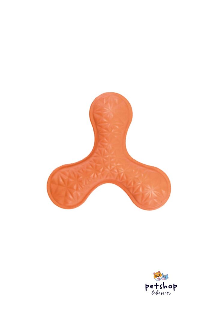 PetSociety - 4P-Dog Toy - Foam Chewing TriStar Shape-orange -dogs-from-PetShopLebanon.Com-the-best-Online-Pet-Shop-in-Lebanon