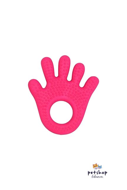 PetSociety -4P-Dog Toy Puppy Chewing pimple Ring Hand Shape-dogs-from-PetShopLebanon.Com-the-best-Online-Pet-Shop-in-Lebanon