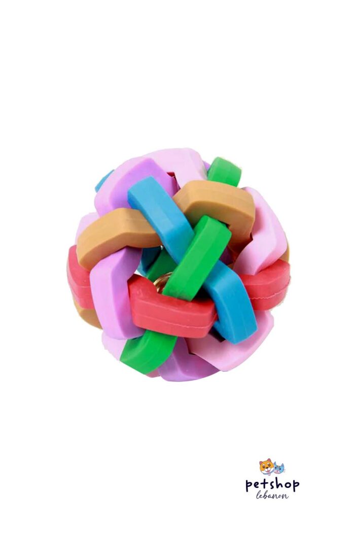 PetSociety -4P-Dog Toy Rubber Colorful Jumble Ball 7cm -dogs-from-PetShopLebanon.Com-the-best-Online-Pet-Shop-in-Lebanon