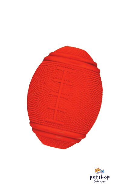 PetSociety - 4P-Dog Toy Rugby Rubber Ball - Small and Medium-red -dogs-from-PetShopLebanon.Com-the-best-Online-Pet-Shop-in-Lebanon