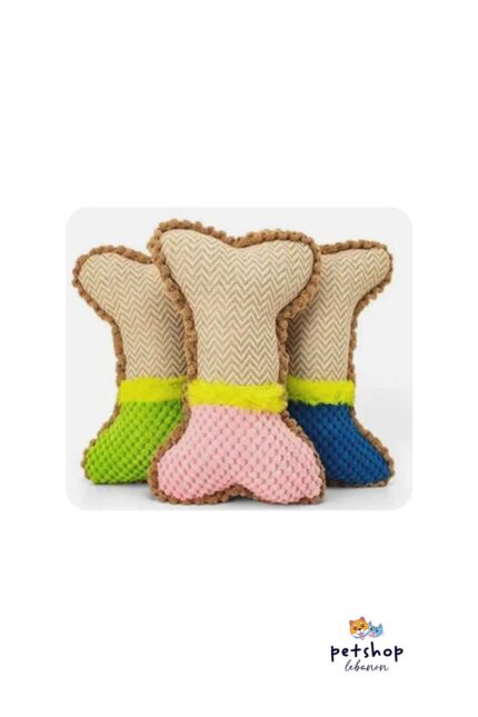 PetSociety - 4P-DogToy Plyester and pluf Bone 23x13cm-cover -dogs-from-PetShopLebanon.Com-the-best-Online-Pet-Shop-in-Lebanon