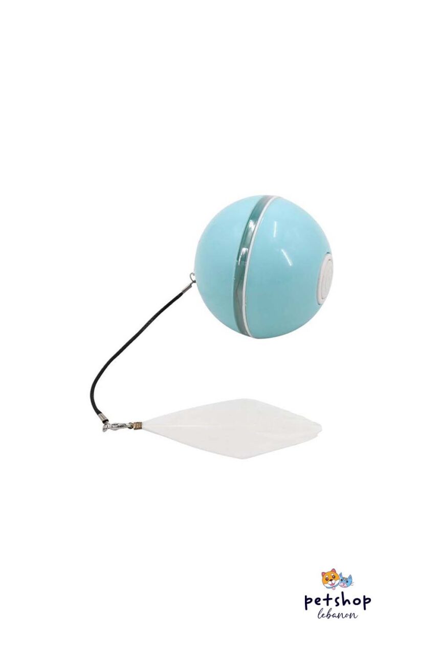 Cat Powered Chasing Automatic Moving interactive led ballwith feather