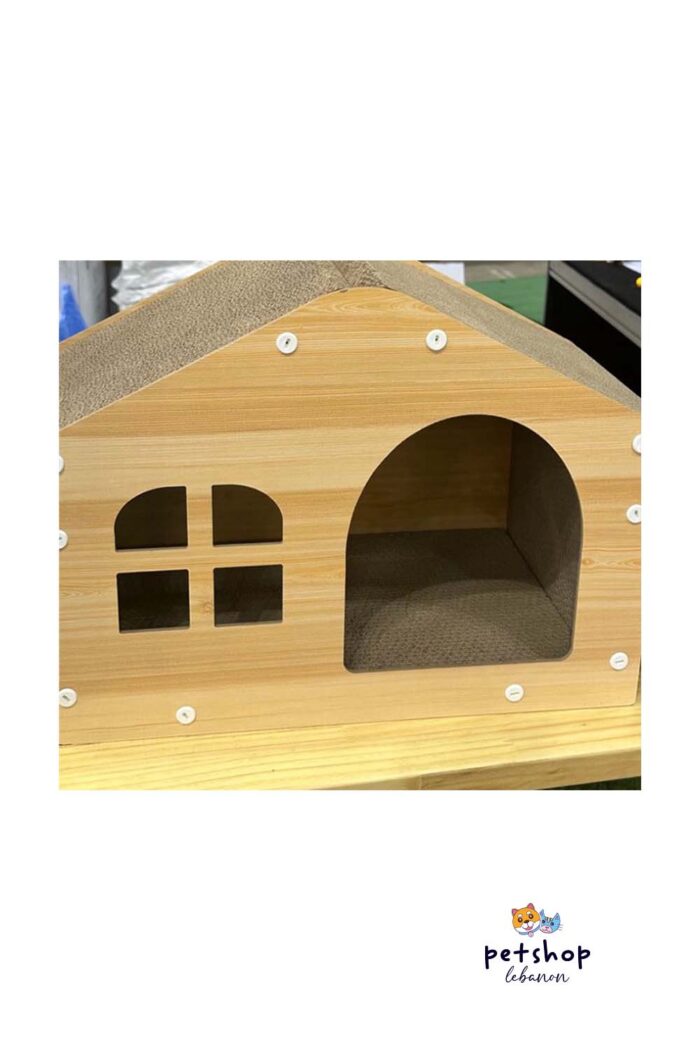 PetSociety - Cat Wooden house Scratcher - house Shape - cover2 -cats-from-PetShopLebanon.Com-the-best-Online-Pet-Shop-in-Lebanon