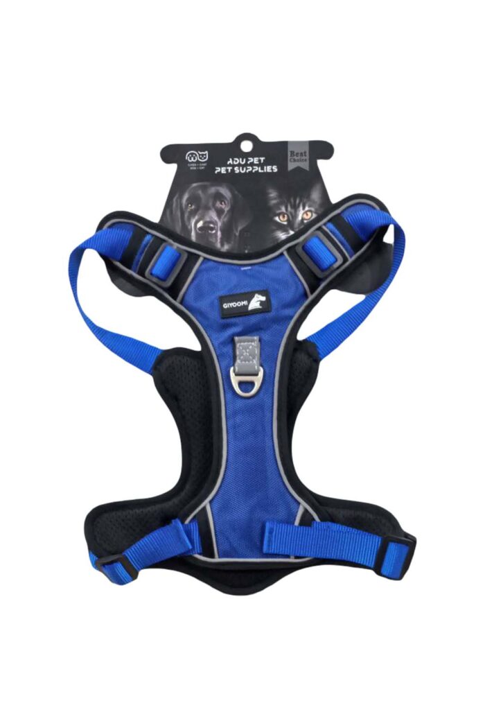 PetSociety-Dog Harness - 2 sides - Size M L XL - Template-Blue