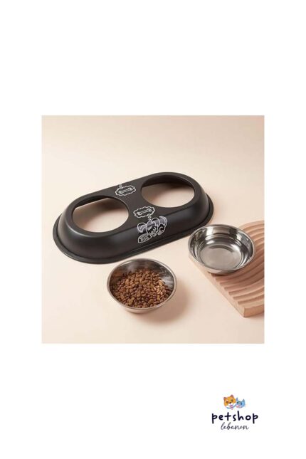 PetSociety - Pet Double Stainless Steel Bowels -pets-from-PetShopLebanon.Com-the-best-Online-Pet-Shop-in-Lebanon