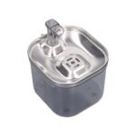 PetSociety -Pet Water Fountain squared Stainless Steel -pets-from-PetShopLebanon.Com-the-best-Online-Pet-Shop-in-Lebanon