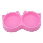 PetSociety - Plastic Cat Face doube food plate Pink-cats-from-PetShopLebanon.Com-best-Online-Pet-Shop-in-Lebanon