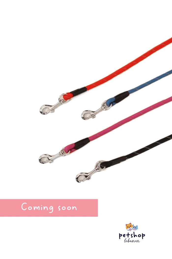 PetSociety - Rope Leash With Selicon Handle - 3 sizes -dogs-from-PetShopLebanon.Com-the-best-Online-Pet-Shop-in-Lebanon - Copy
