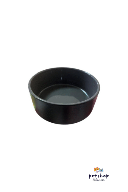 Ceramic Pet Bowl Black Medium Size