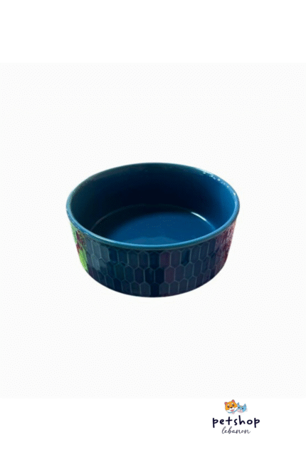Ceramic Pet Bowl Baby Blue Medium Size