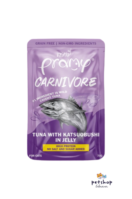 Pramy Carnivore Tuna with Katsuobushi In Jelly Pouch 70g